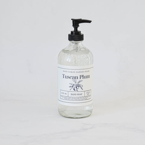 Liquid Hand Soap 16 oz. | Made In USA: Amber / Lavender Woods, Glass Jar