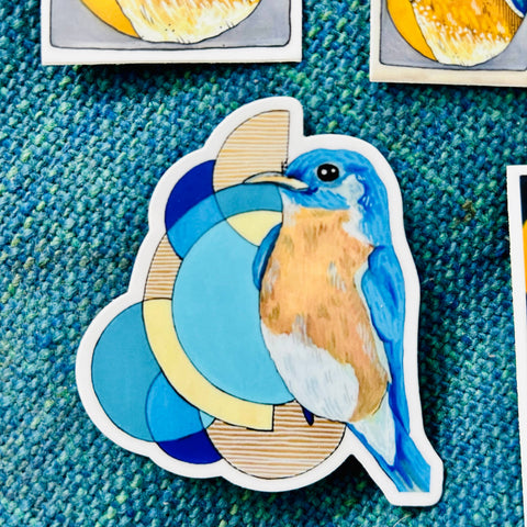 Bluebird Geometric Vinyl Sticker