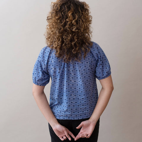 Flora Top- Tangier Indigo