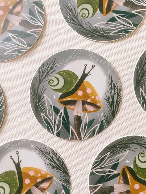 Happy Snail 3" Matte Sticker