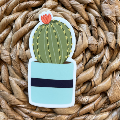 Potted Succulent, Cactus Plant Vinyl Sticker