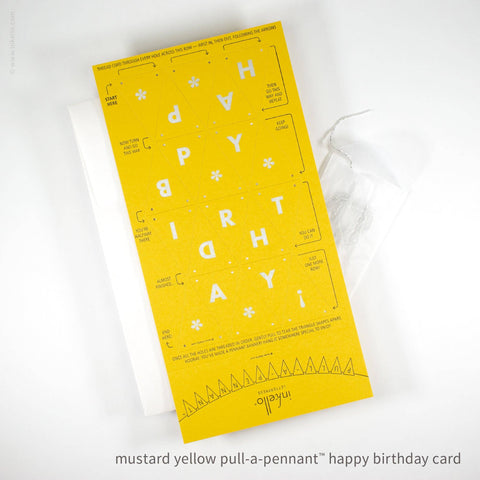 Birthday Pull-A-Pennant™ Greeting Card (#510): Chartreuse Green
