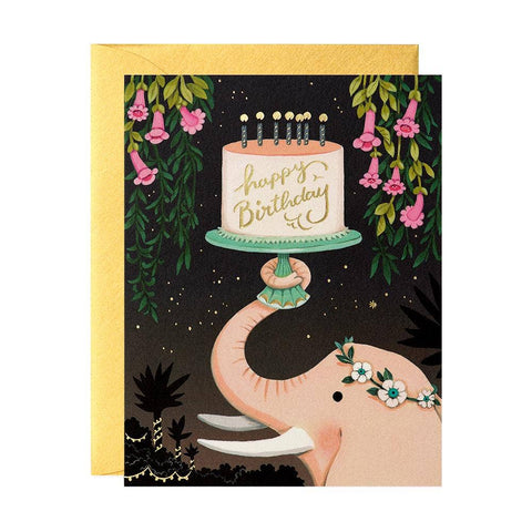 Pink Elephant Greeting Card