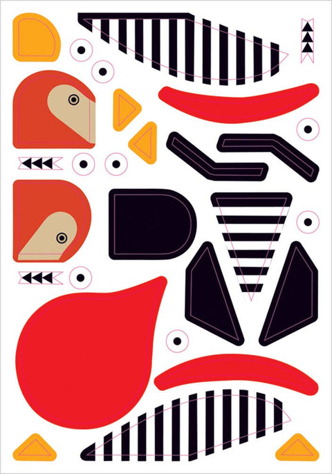 Charley Harper’s Sticky Birds: An Animal Sticker Kit