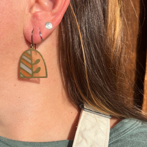 Equinox // stained glass resin earrings