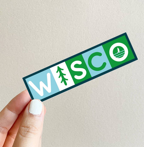 WISCO Blocks Design Vinyl Sticker