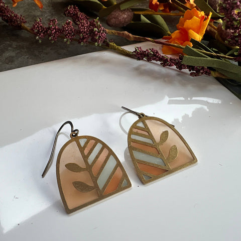 Equinox // stained glass resin earrings
