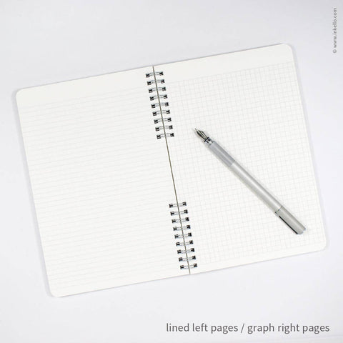 Big Burst Spiral Notebook with Mulberry Cover and Silver Ink: Blank