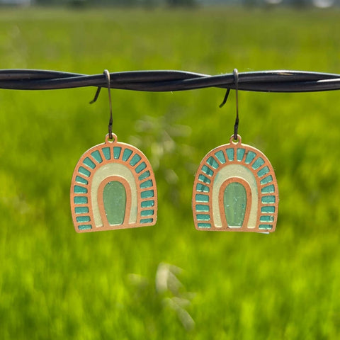 VAULT- stained glass resin earrings