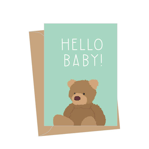 Mini New Baby Teddy Bear, Folded Enclosure Cards