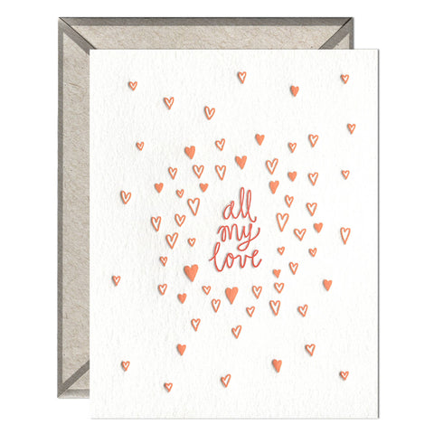 All My Love - Love + Anniversary card