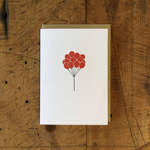 Balloons Letterpress Card