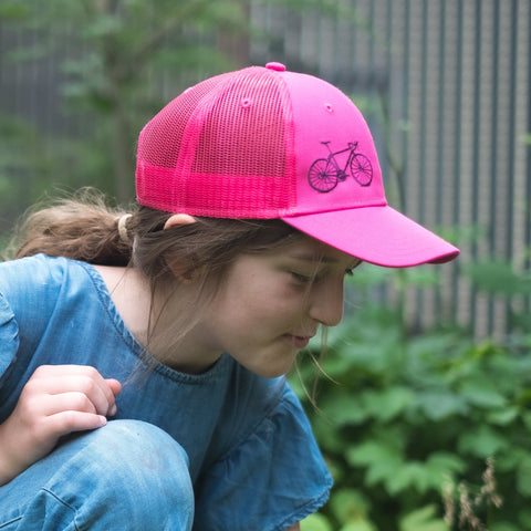Bicycle Embroidered Youth Snapback Baseball Cap