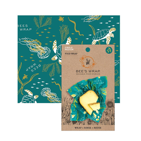 Bee's Wrap - Single Medium Wrap - Oceans