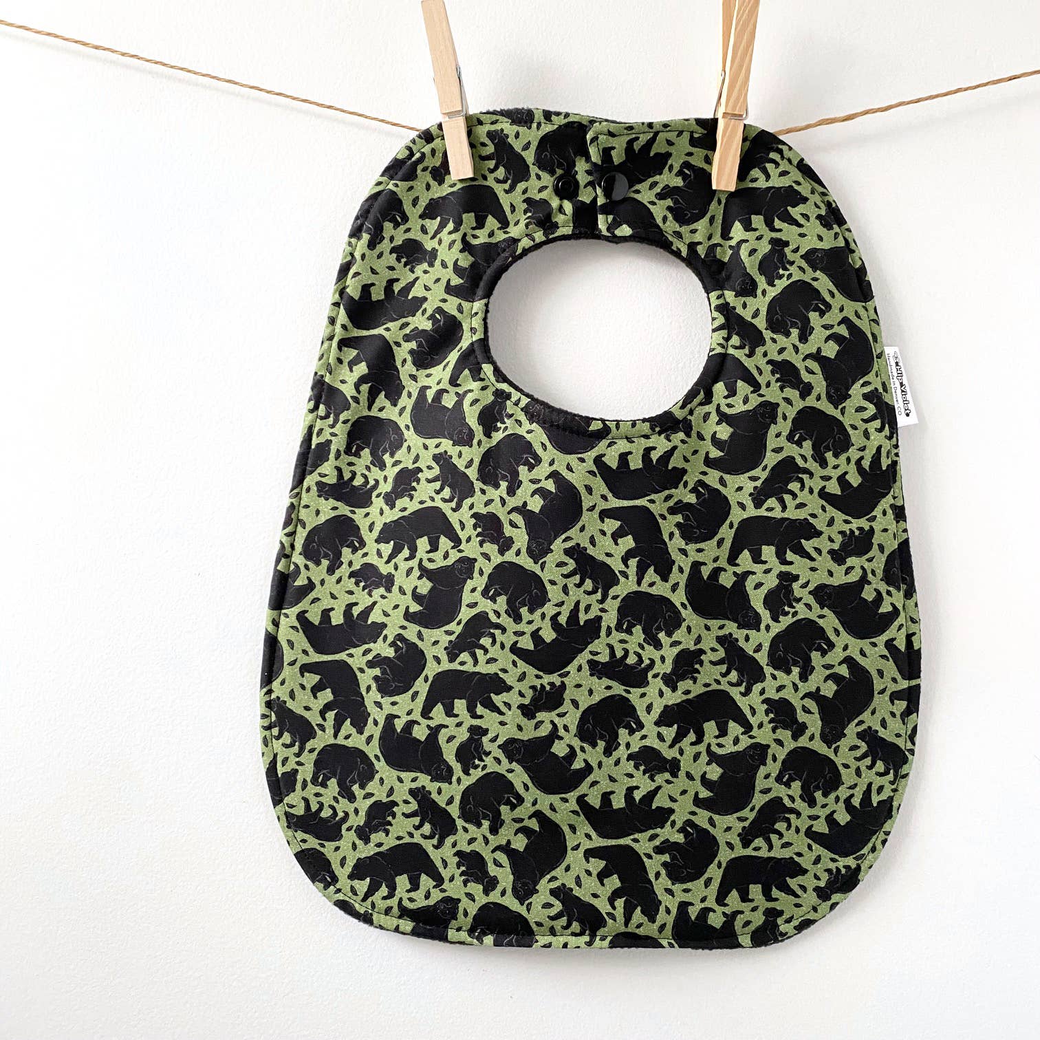 Black Bear Baby Gift - Oversize Bear Baby Bib