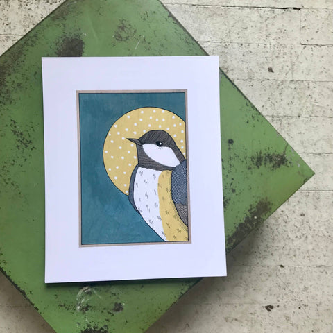 Chickadee Profile Print