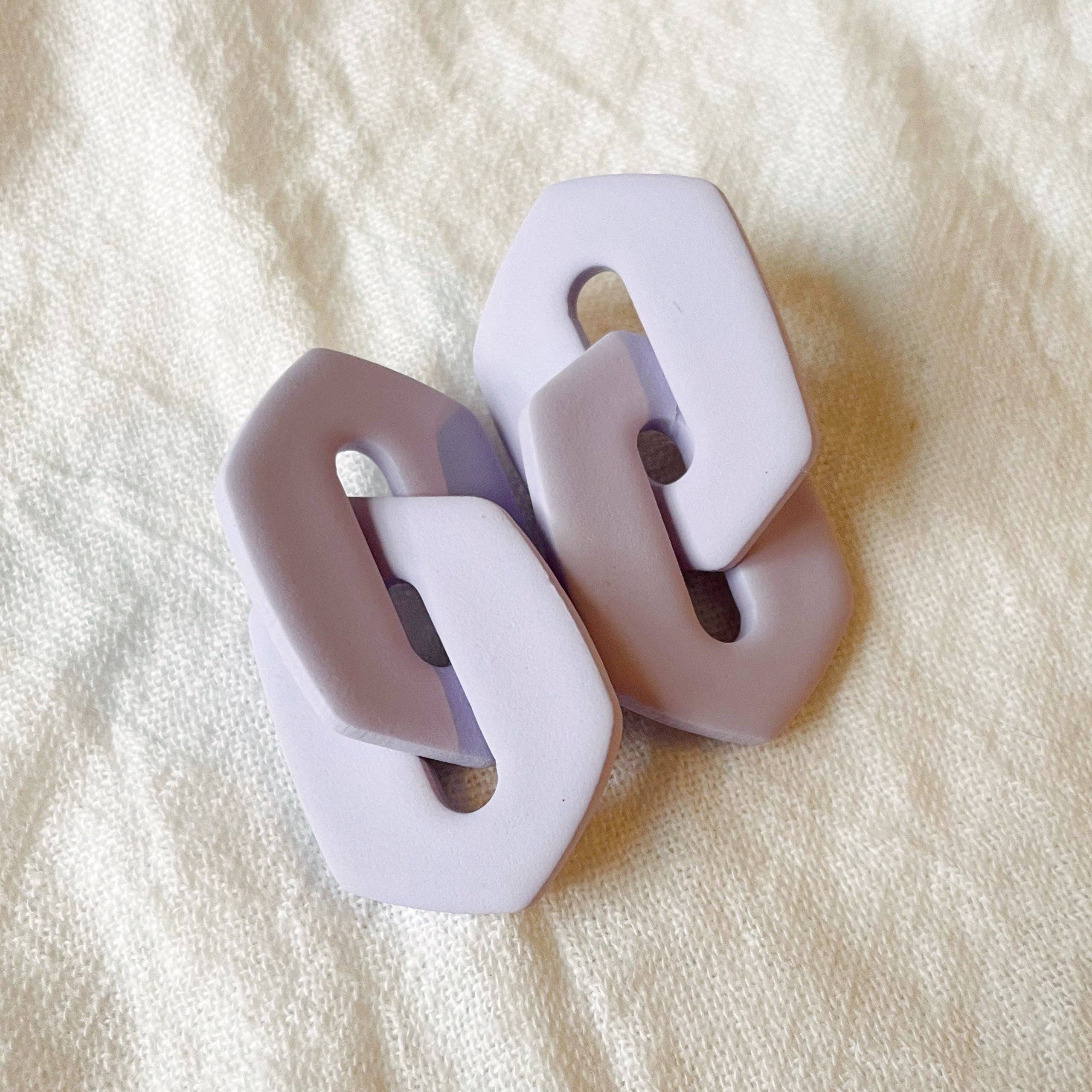 Clara | Chain Link Stud Polymer Clay Earrings