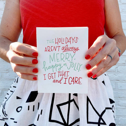 Holidays— I Care - Winter Holidays card