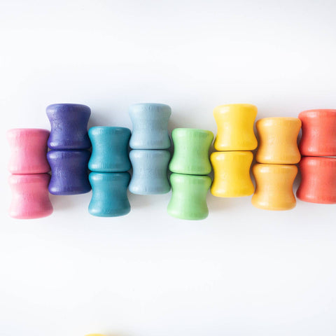 Bright Wooden Shapes, 96 Piece Set