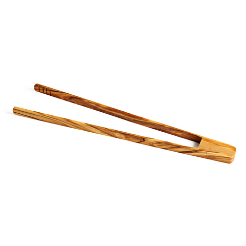 Olive Wood Toaster Tongs: 6.25"