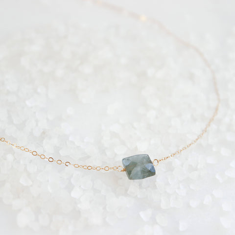 Moss Aquamarine Necklace