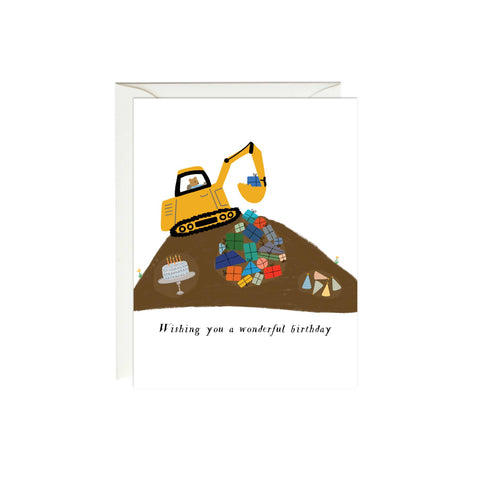 Digger Birthday Card