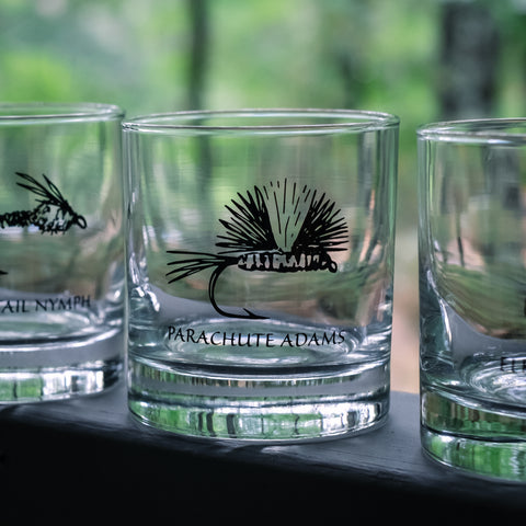 Fly Fishing Rocks Glassware