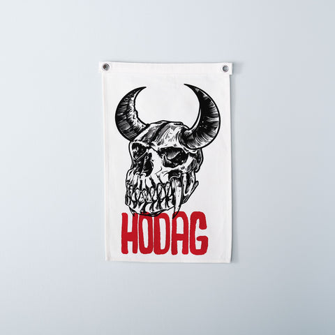 Hodag Skull Canvas Pennant