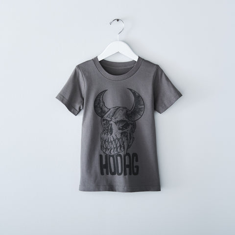 Youth Hodag Skull Tee, Charcoal