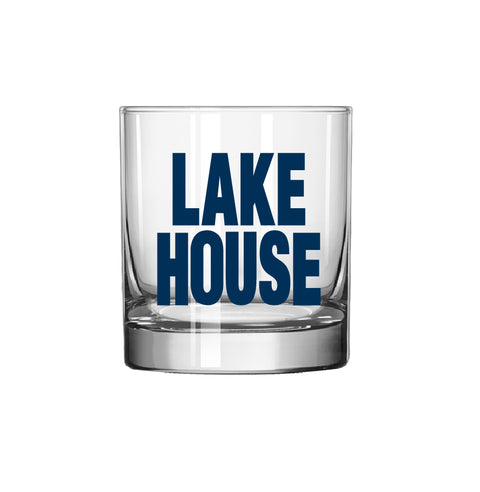 Lake House Typography Rocks Glasses