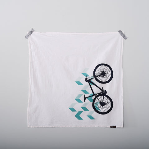 Mountain Bike Chevron Tea Towel