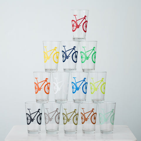 Mountain Bike Pint Glasses