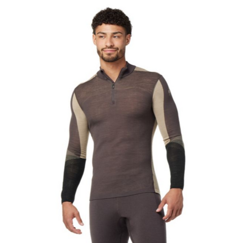 Men's Intraknit Thermal Merino Base Layer Colorblock 1/4 Zip - Final Sale