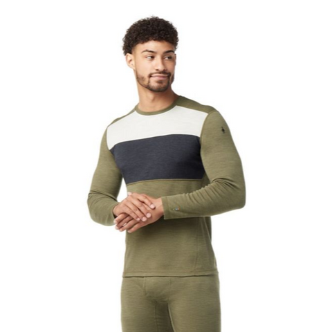 Men's Classic Thermal Merino Base Layer Colorblock Crew