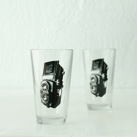 TLR Pints screen printed glassware