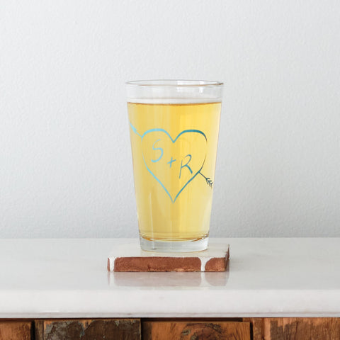 Monogram Glassware Set - True Love, set of 6