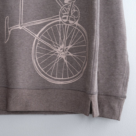 Womens Fixie Bicycle French Terry Reversible Sweatshirt - Final Sale