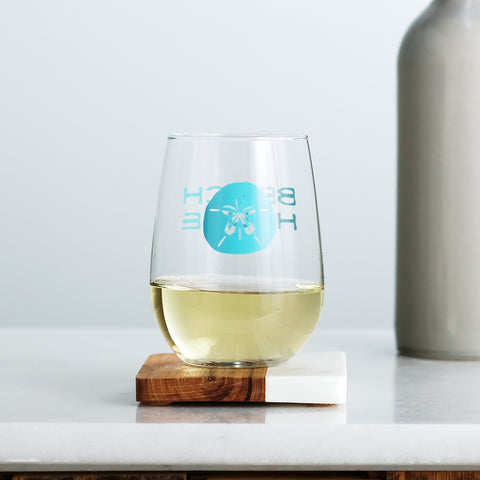 Beach House Stemless Wine Glasses