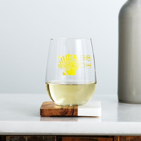 Beach House Stemless Wine Glasses