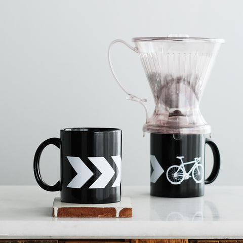 Chevron Bicycle Coffee Mug, Classic C Handle