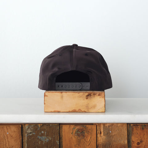 Crappie Patch Snapback, Black Satin