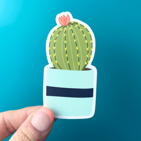 Potted Succulent, Cactus Plant Vinyl Sticker