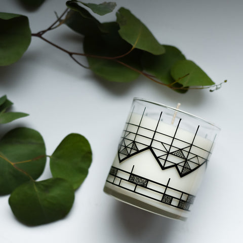 Geometric Mountain Candle