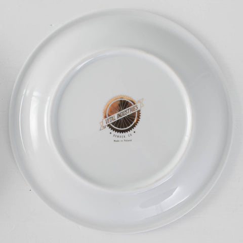 Gold Bicycle Dinner Plate, 22K Mirror Gold