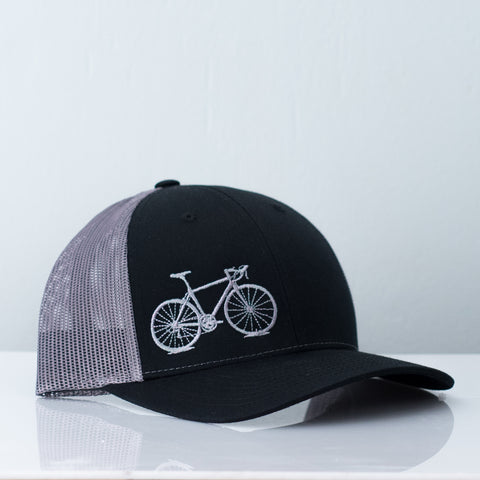 Road Bike Trucker Hat - Black