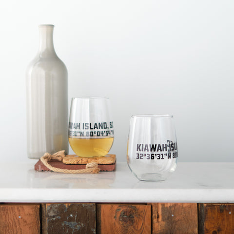 Customized Location Latitude and Longitude Glasses - Set of 6