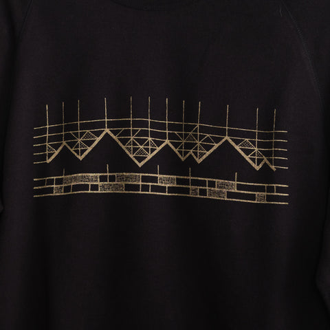 Mens Geometric Mountain Washed French Terry Sweatshirt - Final Sale