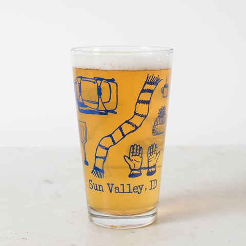 Name Drop Ski Tools Pint Glass - Set of 6