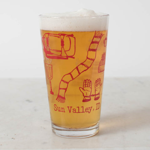 Name Drop Ski Tools Pint Glass - Set of 6