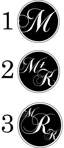 Monogram Glasses - Round, set of 6